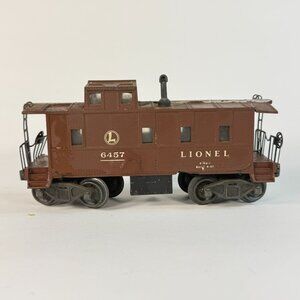 Vintage Lionel 6457 Brown Caboose O Gauge Train Car 1949-52 Metal Wheels